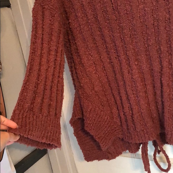 Rust Lace-Up Sweater - Picture 5 of 5